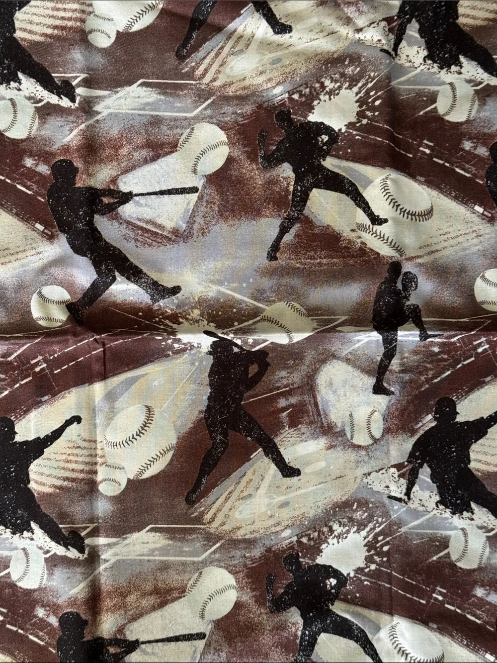 Fabri-Quilt Cotton Fabric Baseball Print One Yard
